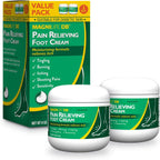 MagniLife DB Pain Relieving Foot Cream front view 4 ounce jars 2 pack