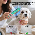 Close up of smoothway pet grooming comb metal teeth