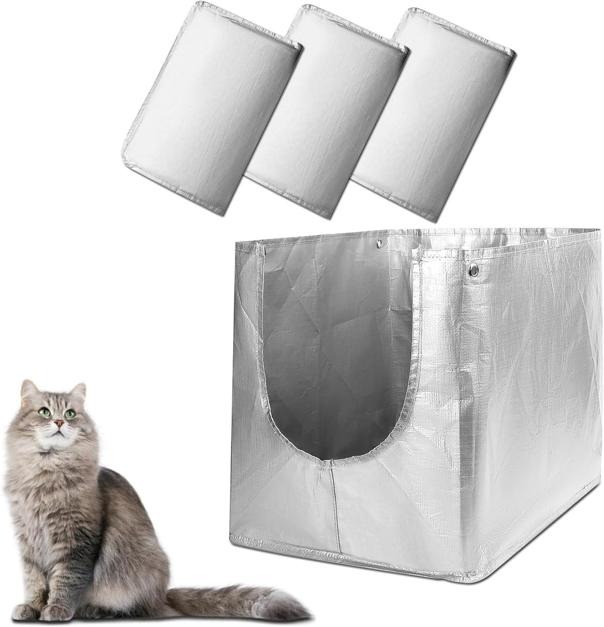 Liner F Compatible with Modkat Flip Litter Box - Reusable Liners for Flip Litter Box - Liner F for Cat Litter Box (4 Pack) - Image 9