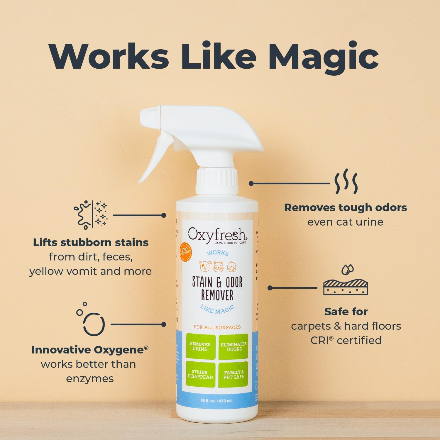 Non toxic pet safe floor cleaner spray being applied to hardwood flooring.