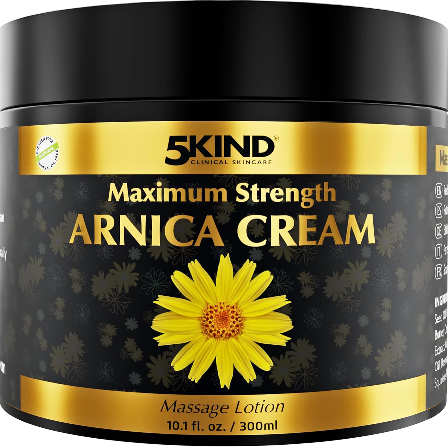 5kind Clinical Skincare Extra Strong Arnica Cream front view bottle