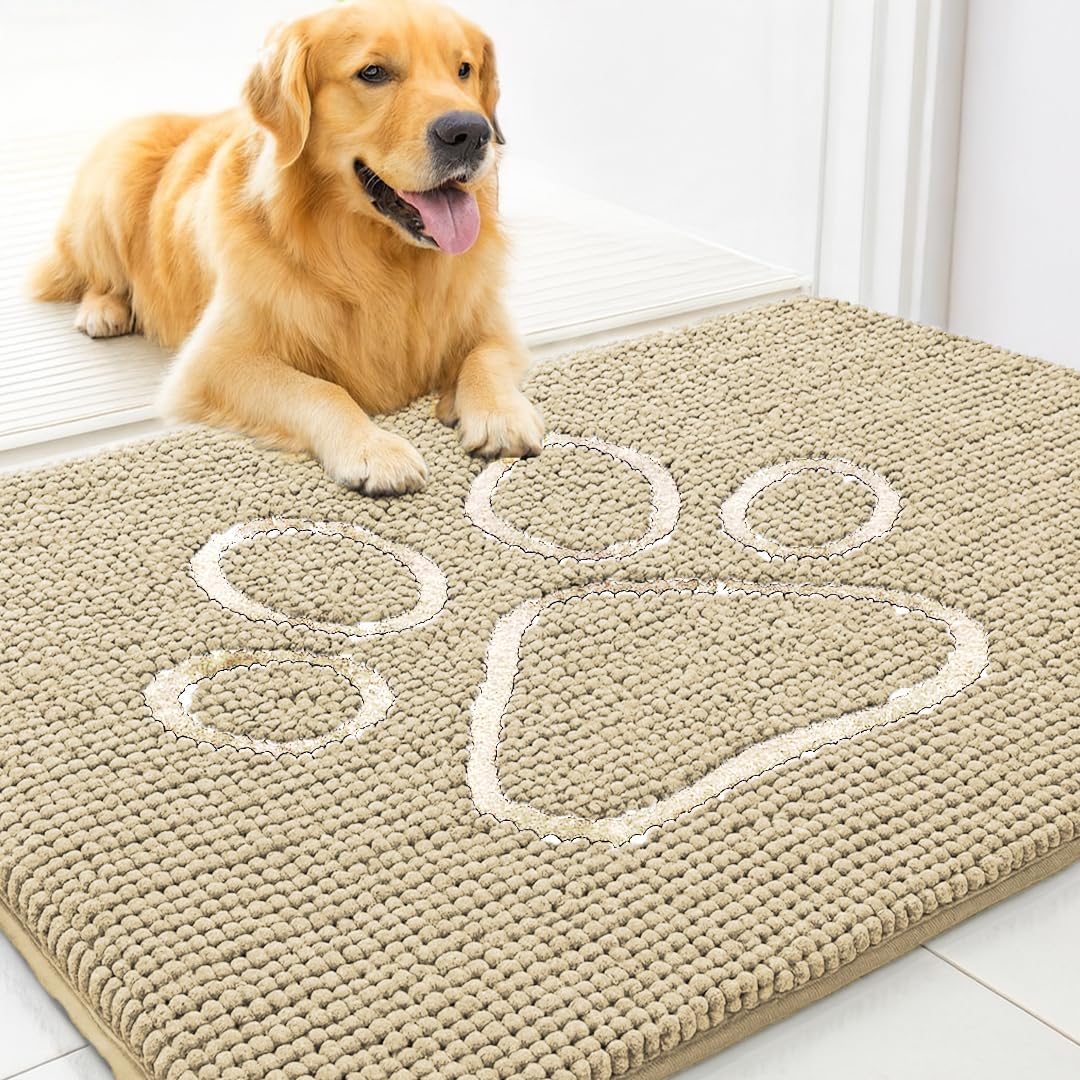MudGuard Mat absorbent microfiber mat used under pet food and water bowls