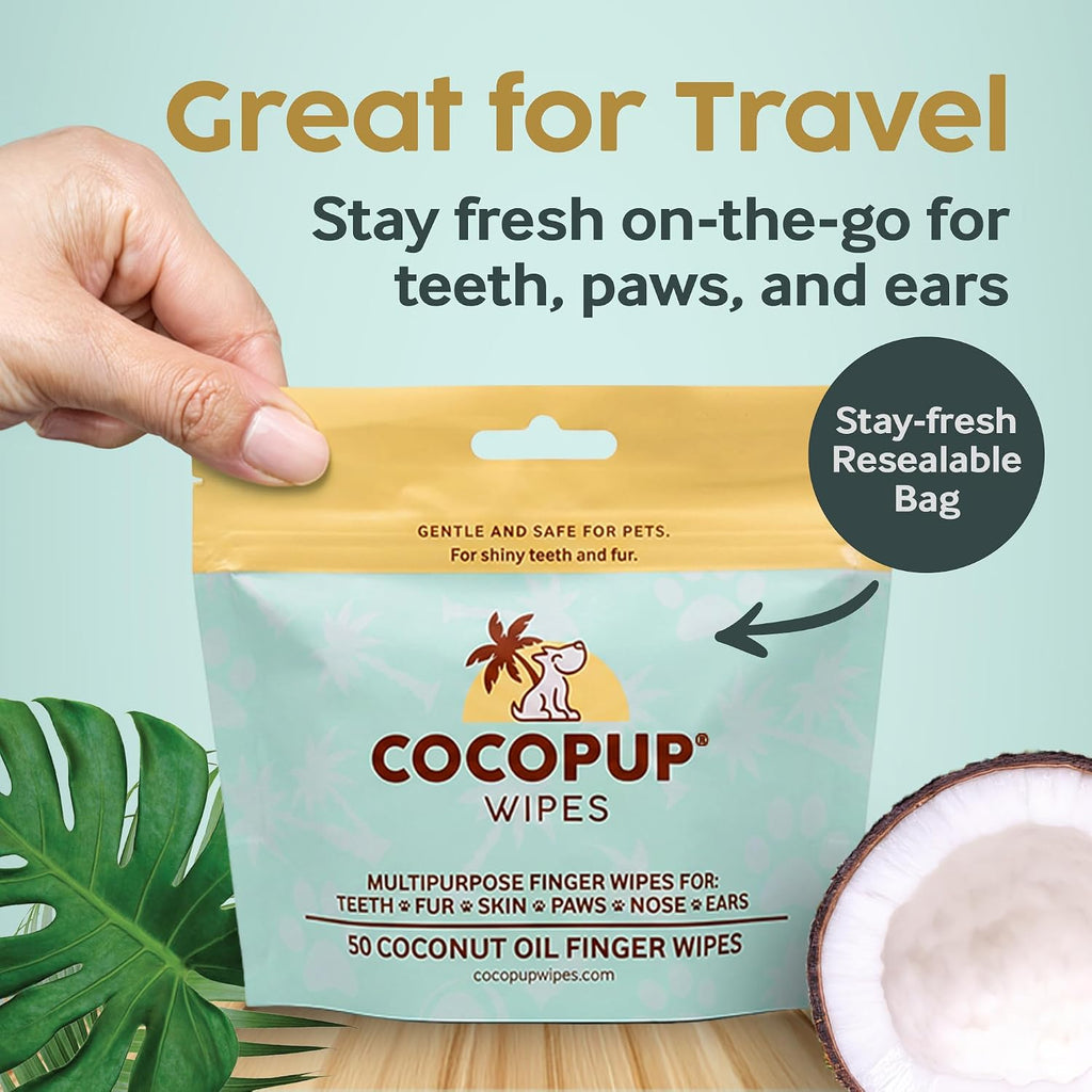 Cocopup premium imported pet teeth cleaning finger pads for bad breath