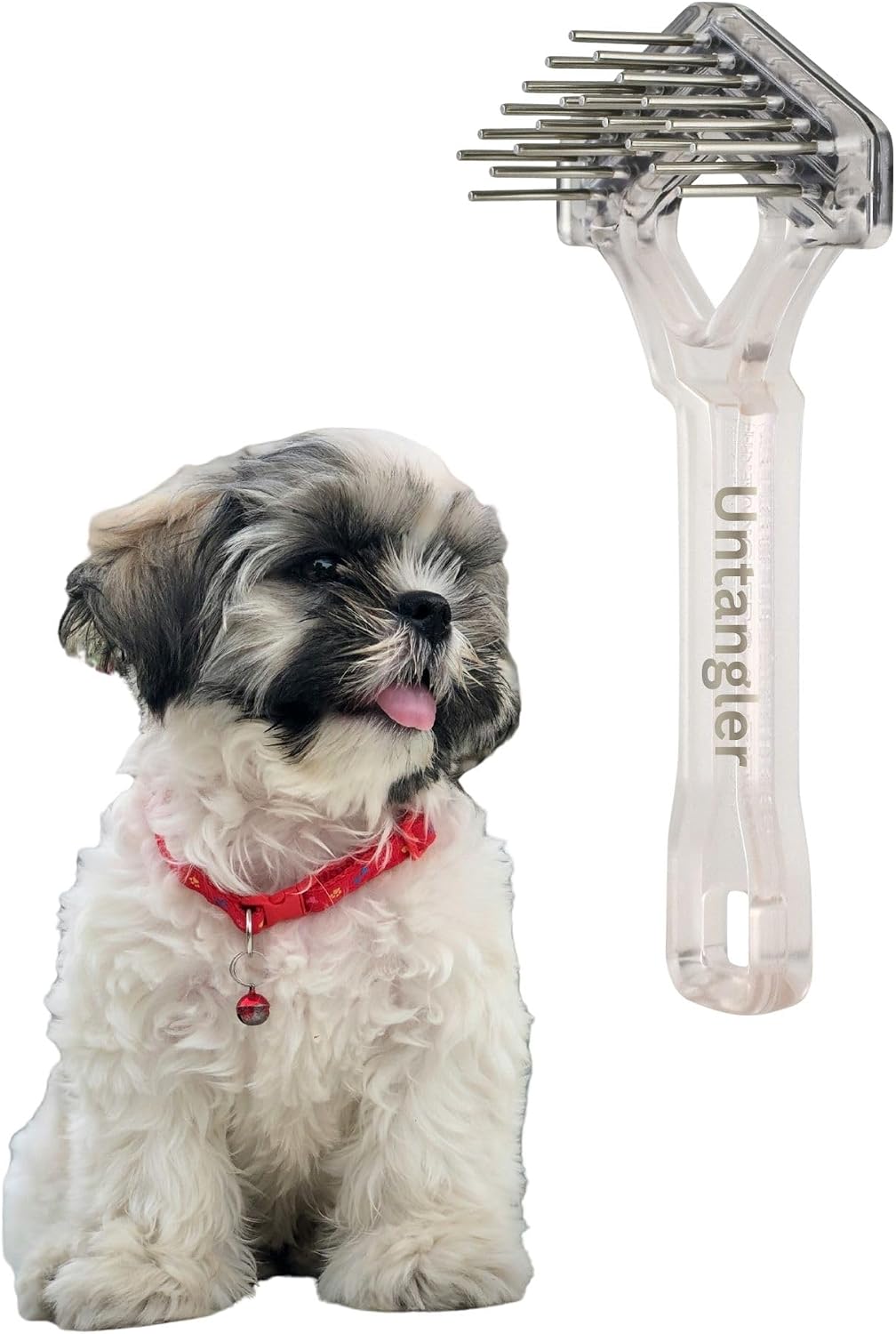 Mini-Rake V-Shaped with 1" Long Double-Row Rotating Teeth (AquaBlue) - Image 9