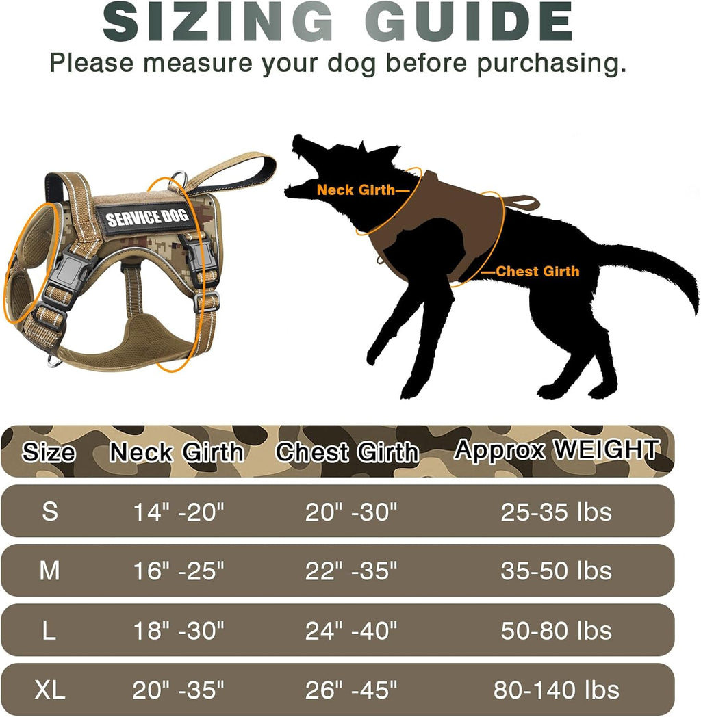 Reflective nylon dog harness being adjusted for a secure snug fit.