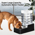 RIZZARI leak proof auto refill pet waterer container tank angle view