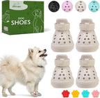 EVA Dog Shoes- Non-Slip Waterproof Dog Booties for Hot Pavement Summer, Easy ON & Off Reflective Adjustable Pet Boots & Paw Protectors, Rugged Sole for Small Medium Large Dog Outdoor Walking (Beige,M) - Image 12