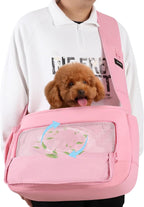 Dog Sling Carrier for Small Medium Dogs & Cats, Fits 7-18lbs, Soft Puffy Lightweight Pet Sling Carrier with Adjustable Padded Strap and Storage Pocket, Hands-Free for Travel, Hiking & Outdoor Black - Image 10