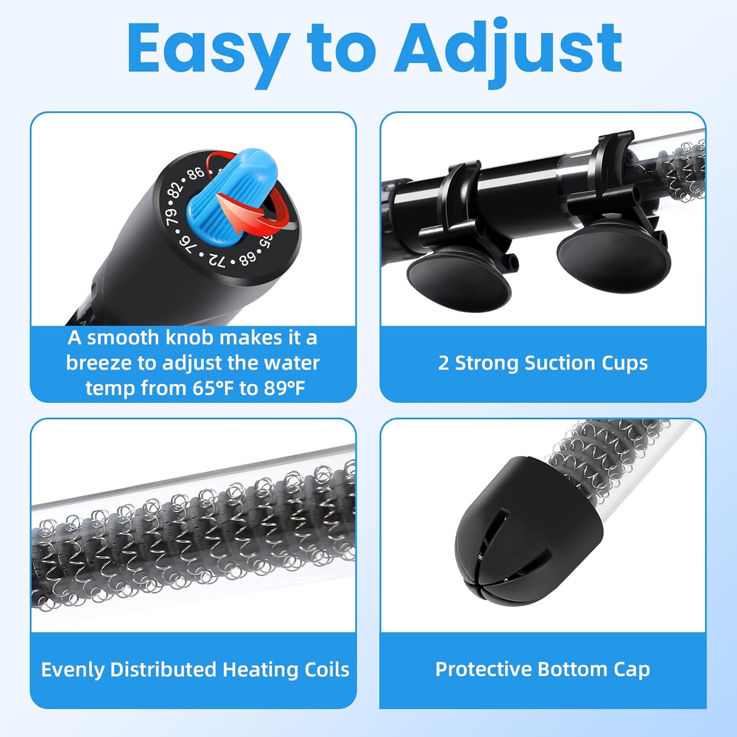 Aquaneat 50W aquarium heater packaging and contents view