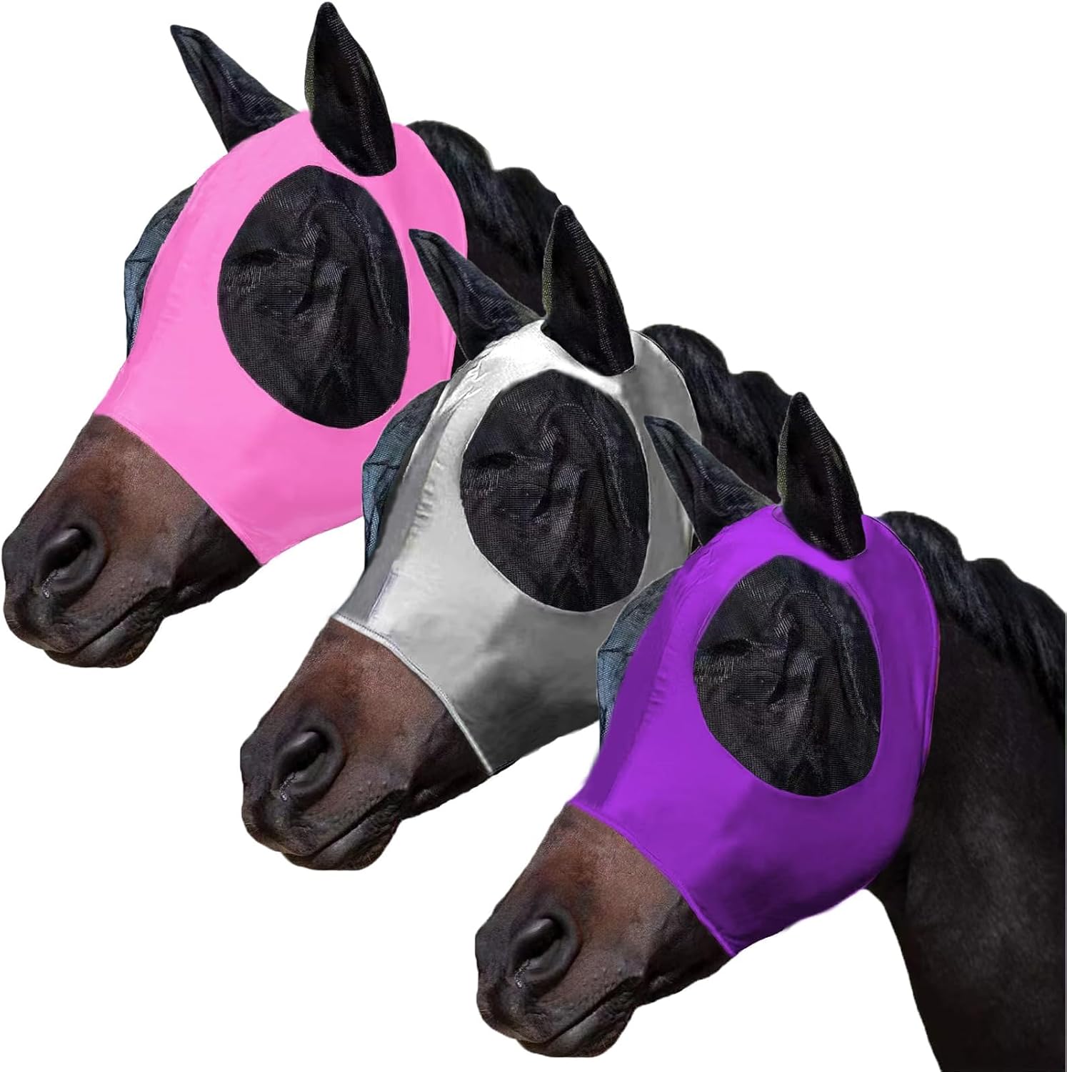 Stretchable fabric detail of Foxlvda fly mask