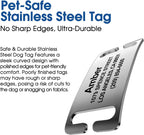 TechMark noise free personalized pet registration tag with smooth polished edges