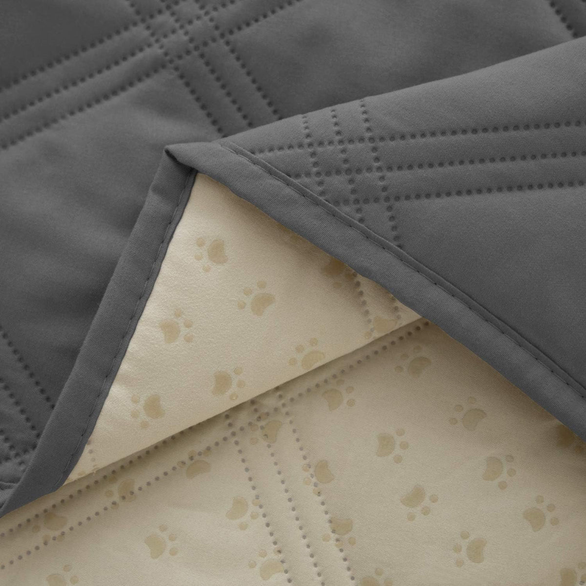 Ameritex five layer waterproof pet cover protecting a bedroom mattress from spills.