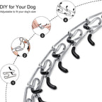 Reflective nylon strap portion of the imported black dog collar for safety.