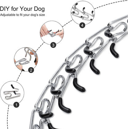 Reflective nylon strap portion of the imported black dog collar for safety.