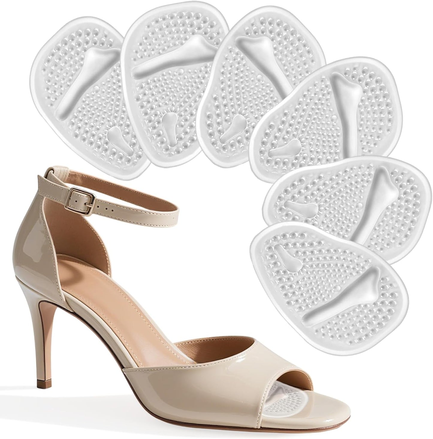 LeaOcaao Professional Metatarsal Pads front view for high heel pain relief.