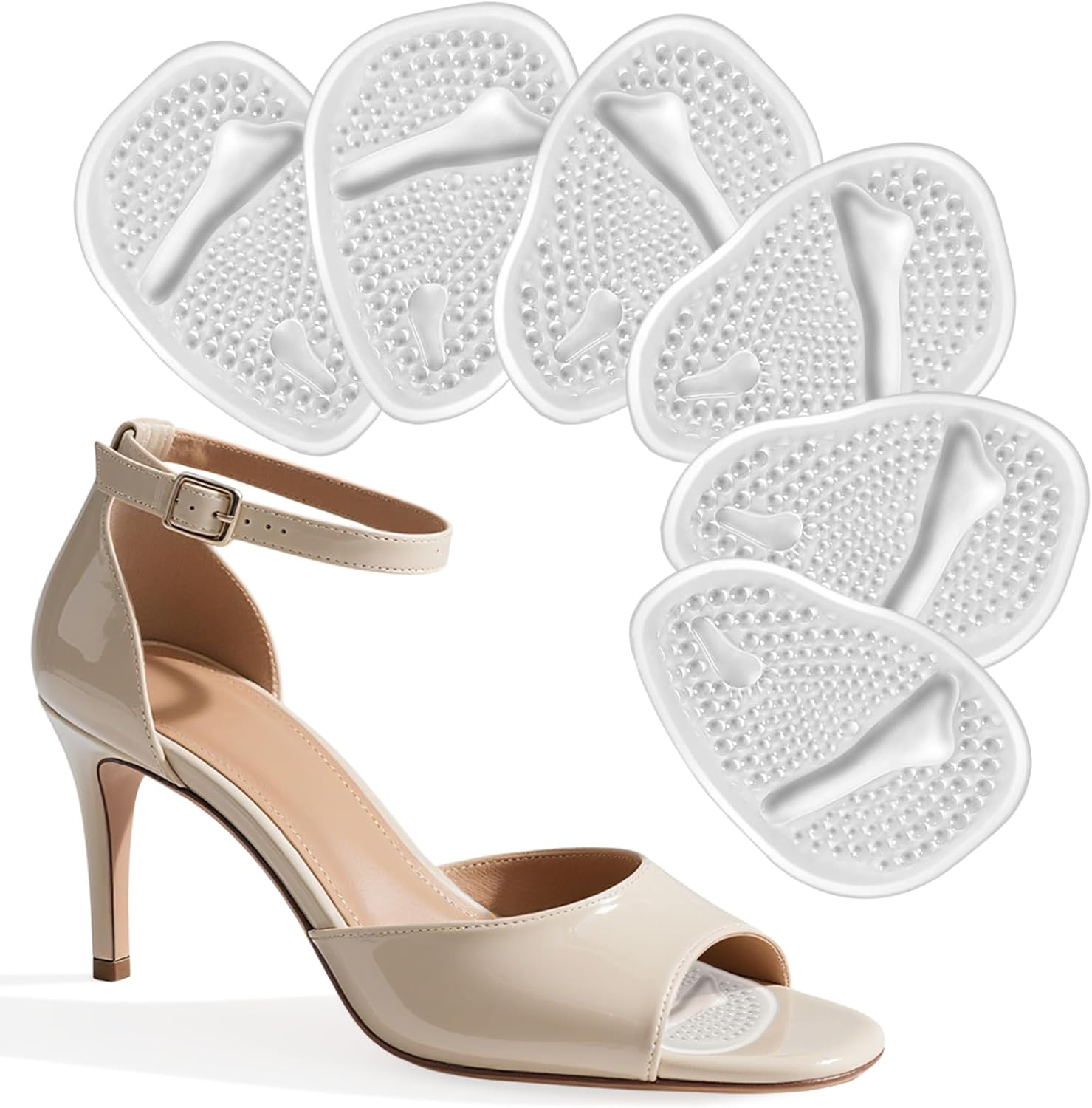 LeaOcaao Professional Metatarsal Pads front view for high heel pain relief.
