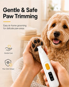 FURBONA Upgraded Dog Paw Trimmer with LED Light, 18 mm Widen Blade, 35 dB Low Noise, LED Display, Fully Waterproof, Rechargeable Clipper for Dogs Cats Trimming Paws, Eyes, Ears, Face, and Rump - Image 9