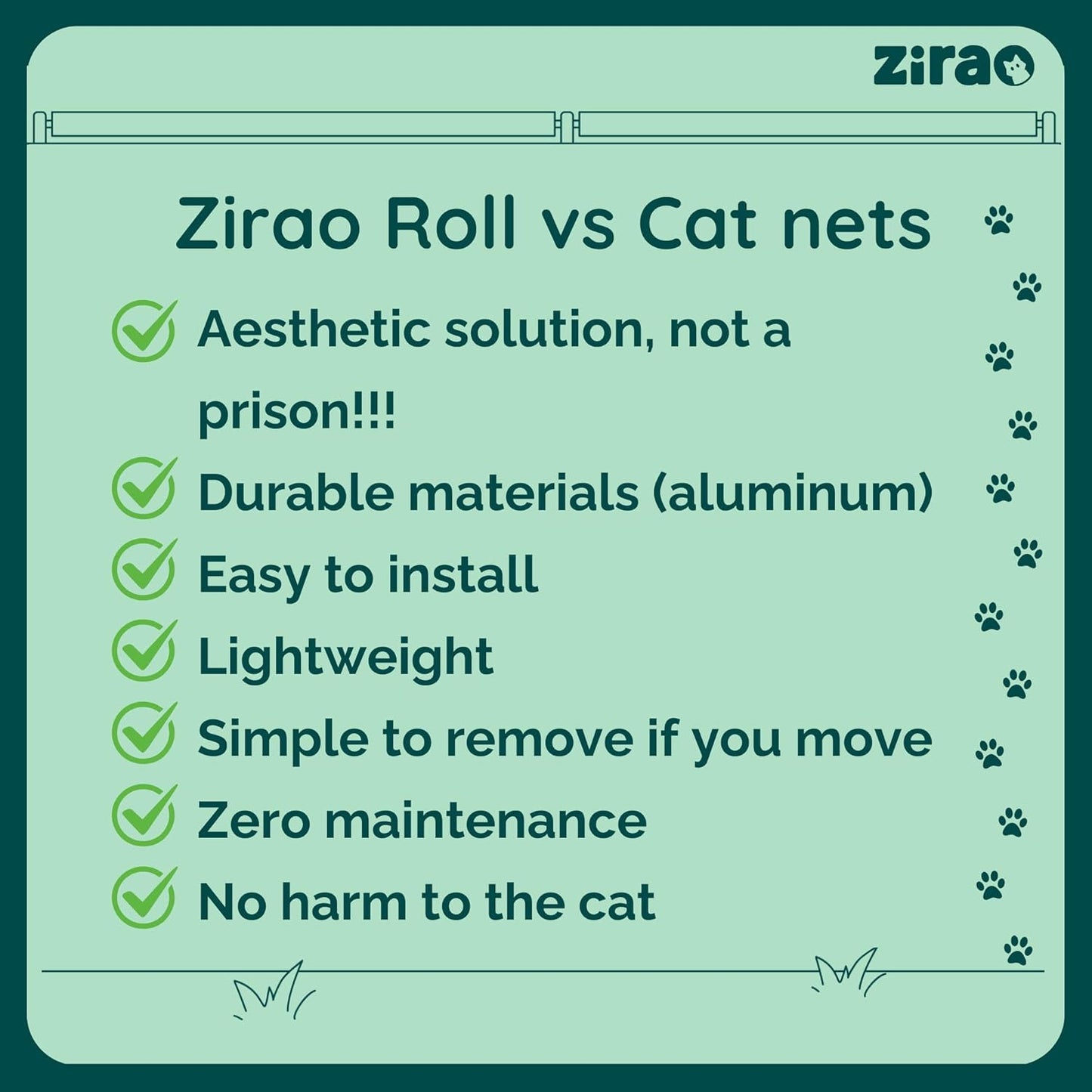 Zirao Roll mounting brackets and installation hardware