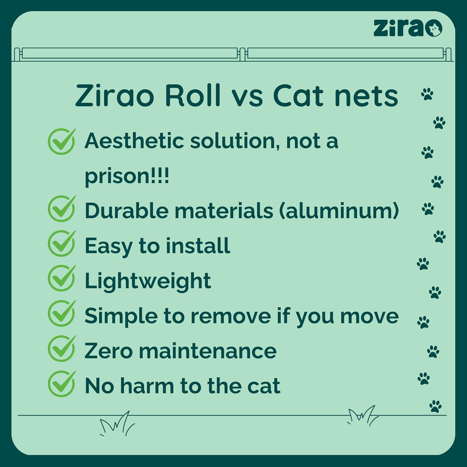Zirao Roll mounting brackets and installation hardware