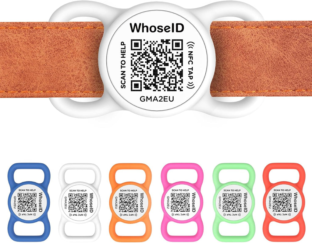QR Code Dog Tag with NFC, Personalized Pet ID Tag, Silicone Dog ID Tag, Modifiable Pet Online Profile, Multiple Emergency Contact, Scan QR Code Send GPS Location Email (Small, Black&White) - Image 14
