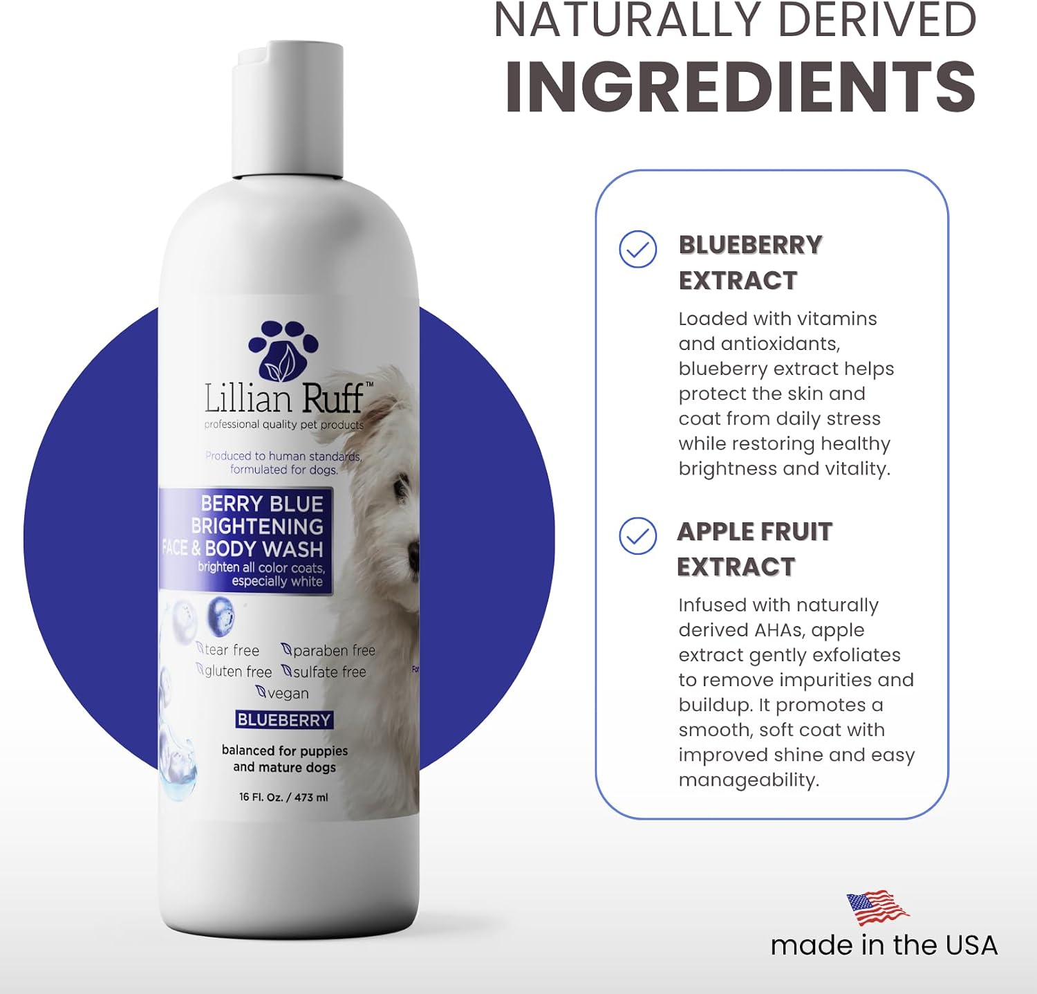 Lillian Ruff pet grooming product 16 fluid ounces bottle