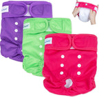Size chart visual for Pet Soft female dog diapers highlighting the X-Small waist range.