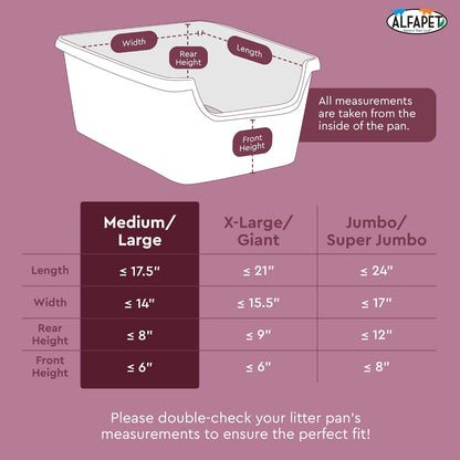 Alfapet premium imported pet supplies packaging showing instructions and dimensions