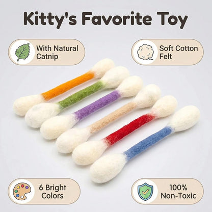 Heavenglow giant Q-tip shape teething chew sticks for kittens