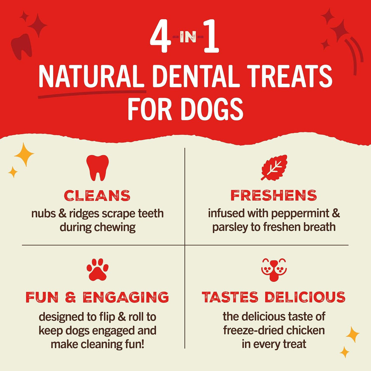Stella and Chewy's freeze-dried chicken dental chews packaging