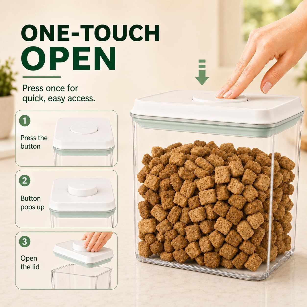 Stackable USYOGO dog and cat food containers