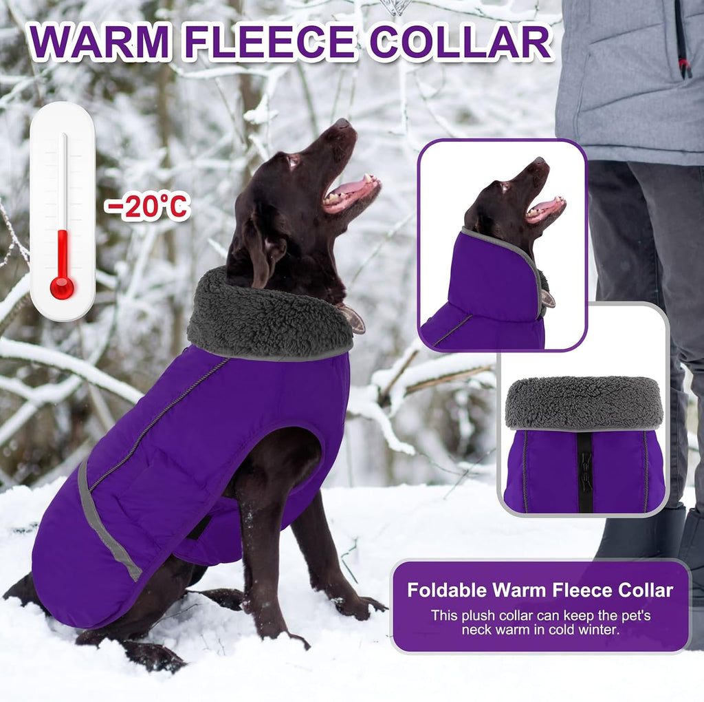 Doglay reflective dog jacket side profile showing safety stripes
