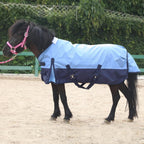 Gallopoff Pony 36 Inch Rain Blanket showing the contoured shoulder gusset panels