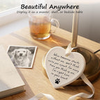 OFlyDesigns three inch porcelain heart showing double sided artwork