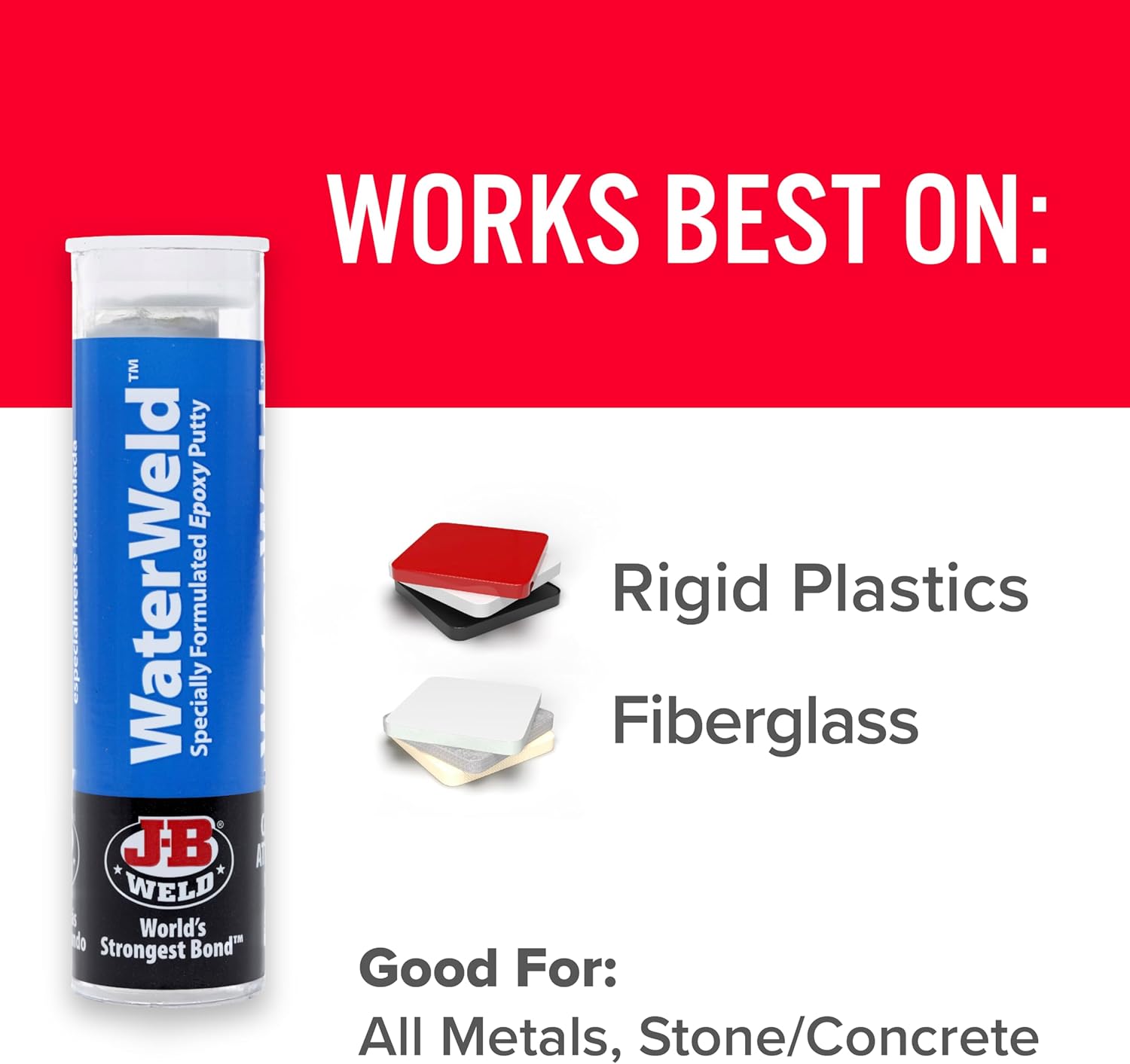 J-B Weld 8277 WaterWeld Epoxy Putty Stick - 2 oz. - Image 7