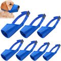 Coppthinktu dog muzzle suit 7-piece set front view in bright blue color.