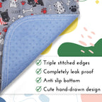 Gray quilted dog pee pads for indoor house training