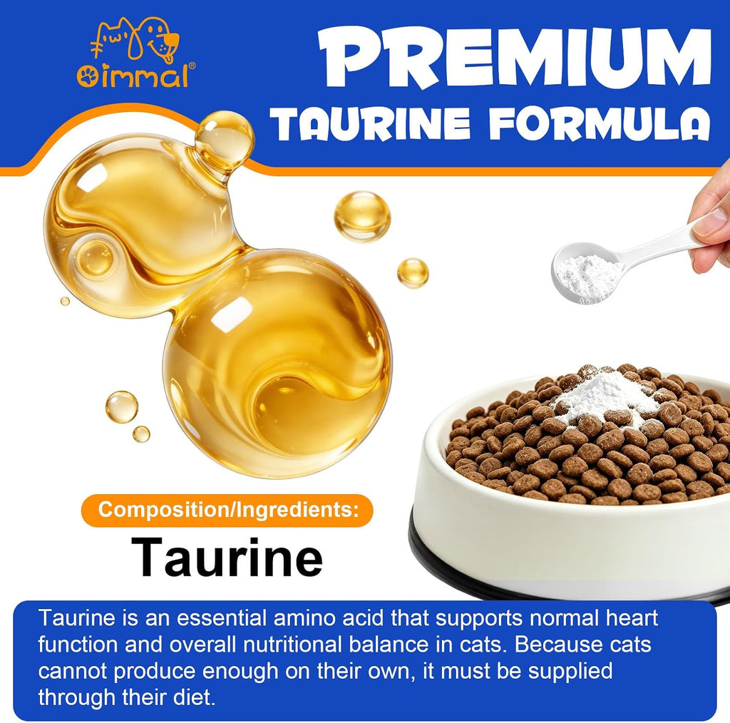 Puravita feline taurine dietary supplement container with measuring scoop