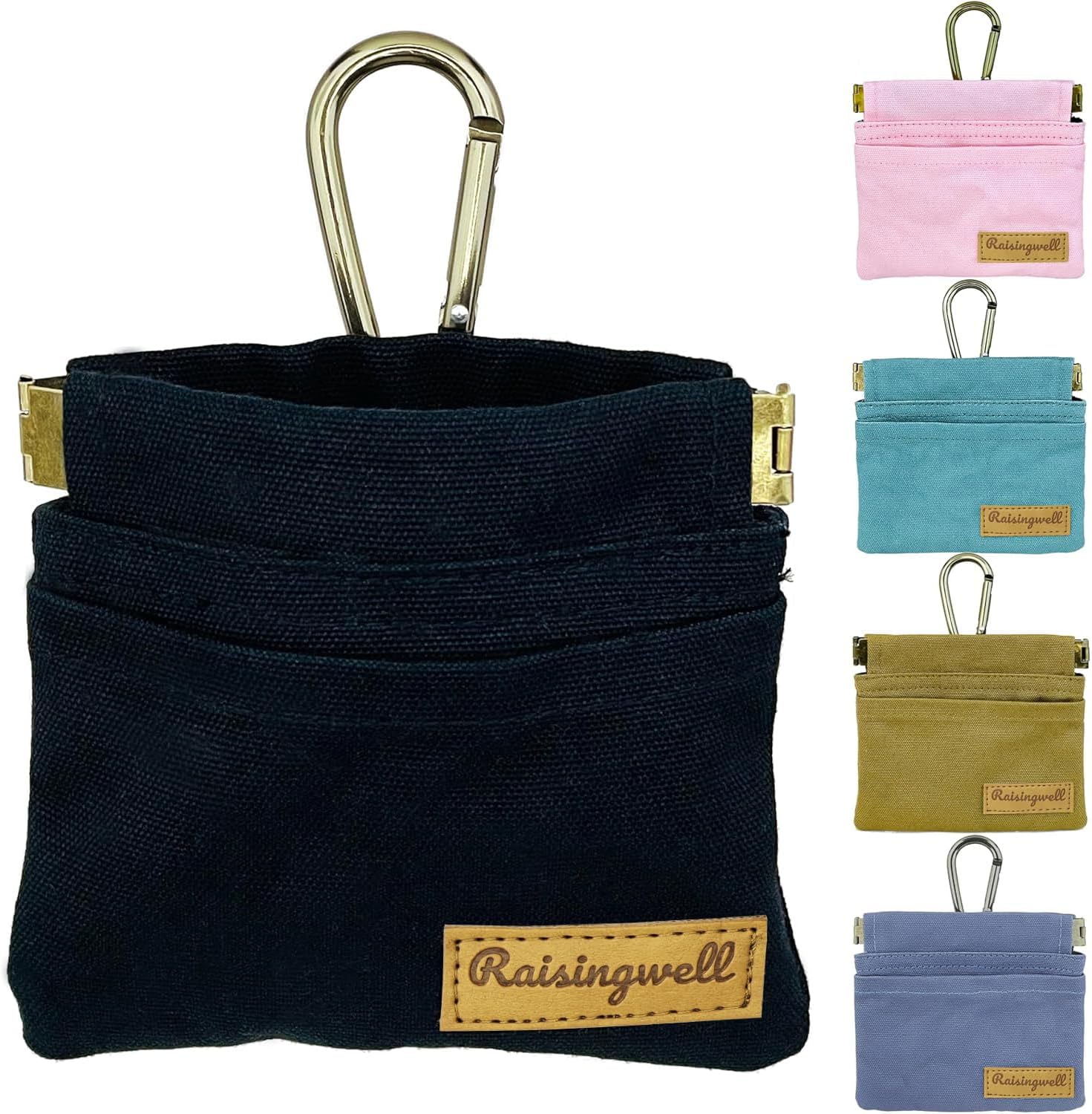 Raisingwell durable cotton behavior aids pouch showing metal spring