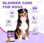 Back label of dog UTI treatment showing natural cranberry extract ingredients and directions