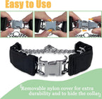 Black pinch collar for dogs with quick release buckle
