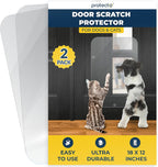 PROTECTO 2 Pack Heavy Duty Door Protector from Dog Scratching, 30 x 20" Clear Door Scratch Protector, Easy to Install on Window, Wall, Screen & Sliding Doors, Cat Scratch Guard for Indoors Outdoors - Image 11