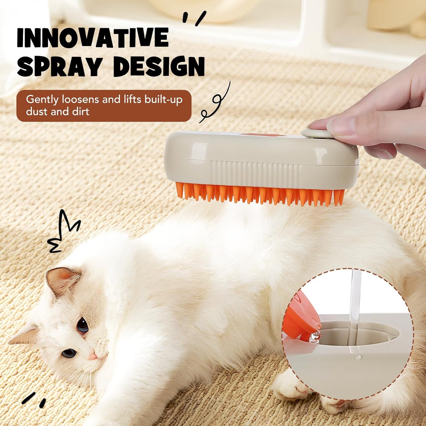 Close-up of Linfox pet grooming tool silicone bristles