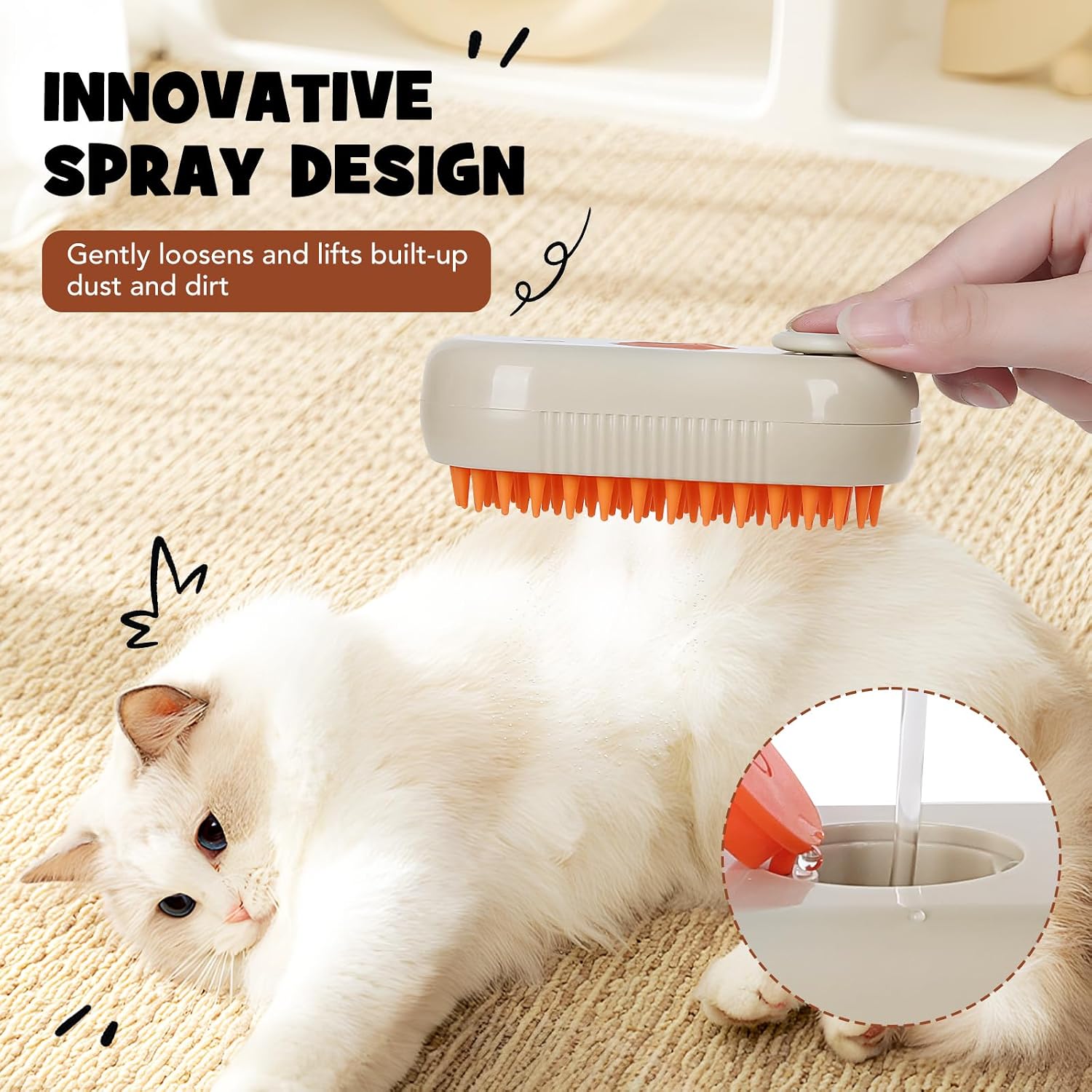 Close-up of Linfox pet grooming tool silicone bristles