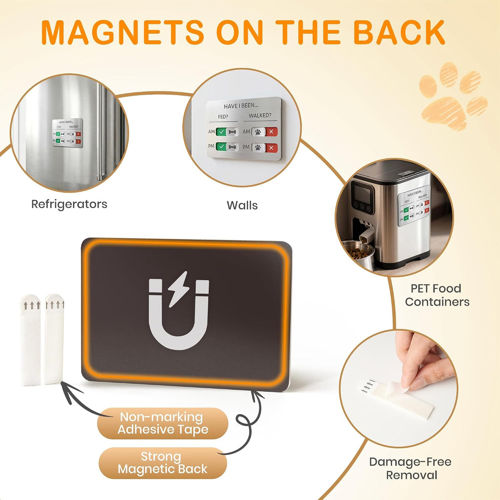 EliteSign slider tracker board highlighting the bone and paw print icons for daily schedules.
