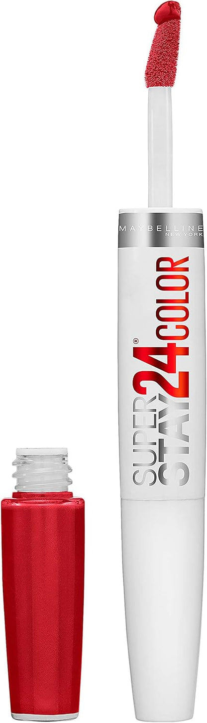 Maybelline Super Stay 24, 2-Step Liquid Lipstick Makeup, Long Lasting Highly Pigmented Color with Moisturizing Balm, Perpetual Plum, Purple, 1 Count - Image 13