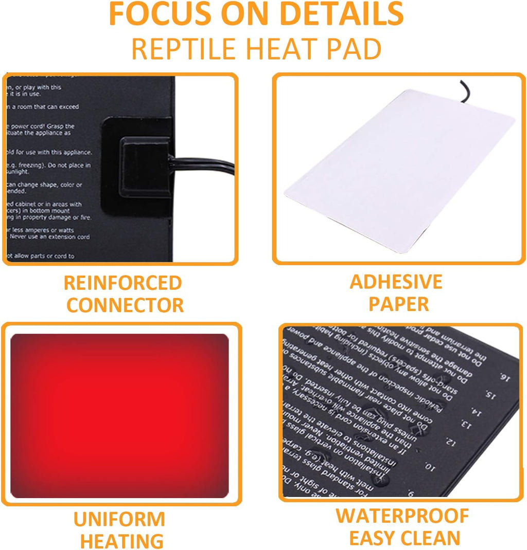 Aiicioo reptile heating pad packaging and 2-pack contents