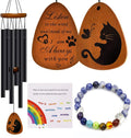 Show-Ya cat memorial wind chimes and bracelet set front view
