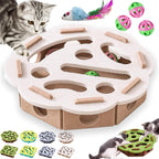 Cat Scratch Puzzle Enrichment Box, Cat Nail File Enrichment Box with Bell, Nail File Stress Free Alternative to Clippers and Grinders, Interactive Cats Puzzle Toy -Bite & Scratch Resistant (StyleA) - Image 11