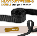 Adjustable truck bed dog restraint system in black
