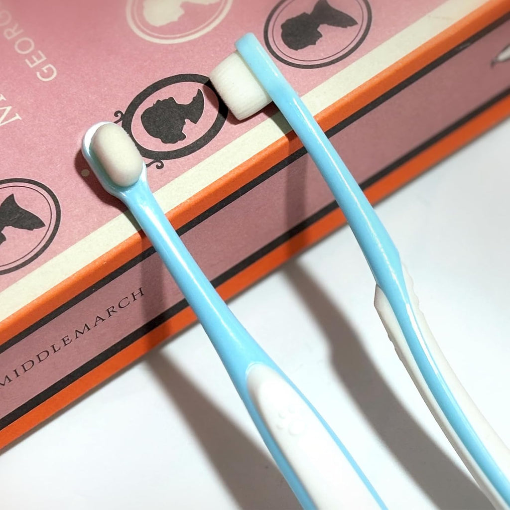 Two piece set of MoonyMars small pet dental brushes
